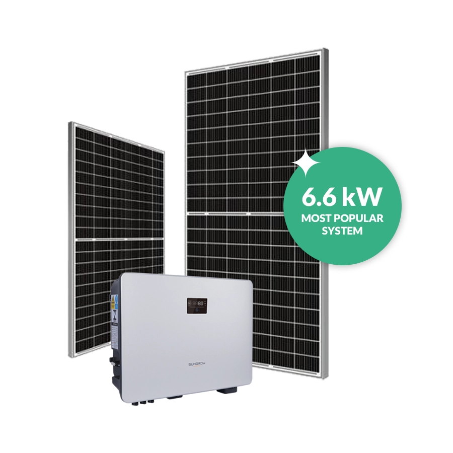 Close-up view of solar panel cells with integrated battery storage.